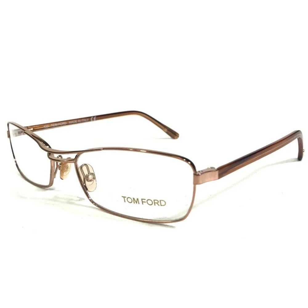 Tom Ford Eyeglasses Frames TF5024 268 Brown Rectangular Full Wire Rim 54-16-130